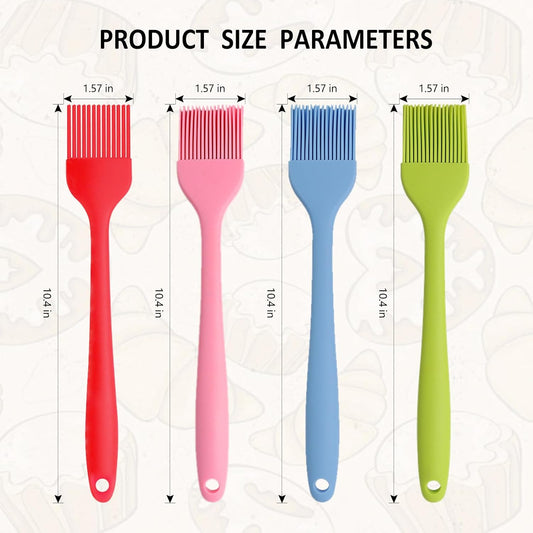 NileHome 600°F Heat Resistant Silicone Basting Brushes, Cooking Brushes for Food BPA Free Pastry Brush Spread Oil Butter Sauce for BBQ Grill Baking Kitchen Cooking Dishwasher Safe(4 Pack)