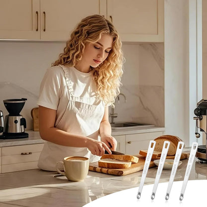 4 PCS 1/4 Teaspoon Scoop Mini Scoop Stainless Steel Mini Spoon Coffee Scoops Measuring Single Small 1/4 Teaspoon Measuring Spoon for Coffee, Tea (Silver)