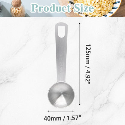 2Pcs 2/3 Tablespoon (2/3 Tbsp | 2 Tsp | 10 Ml | 10 Cc) Stainless Steel Measuring Spoons, 2 Teaspoon Metal Single Measuring Spoon for Measuring Coffee Powder, Grains and Loose Tea