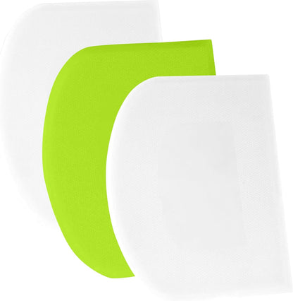 SURDOCA Dough Scraper Bench Scraper - 3P 4.7x3.7" Plastic Flexible Bowl Scraper, Sharp Edge & Angles Cake Scraper. Non-Slip Bakeware Decorating Tools Sculpting & Modeling Tools - Pure White - Colors B