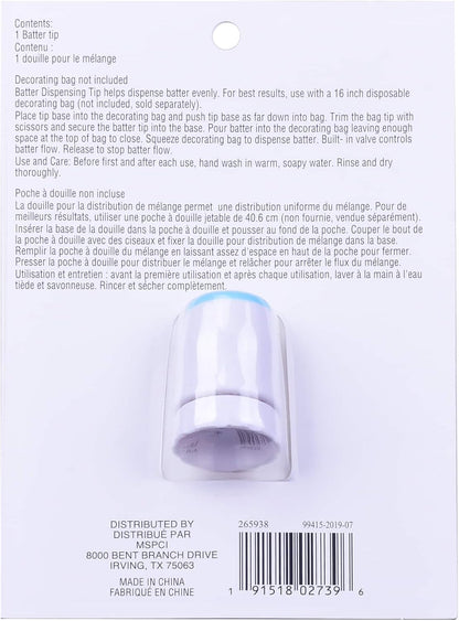Celebrate It Perfect Fill Batter Dispenser Tip, 12 Pack