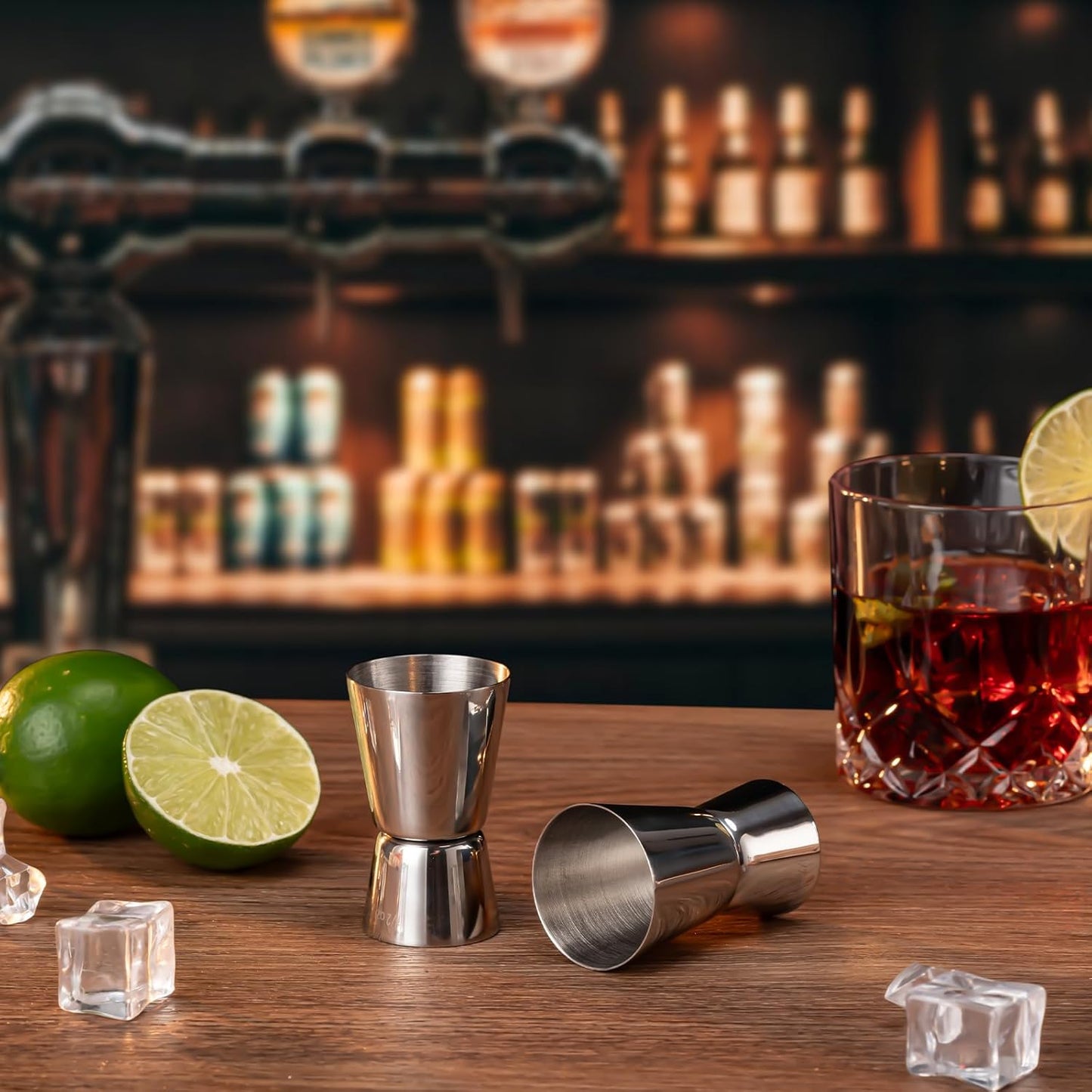 Briout Jigger for Bartending, Double Cocktail Jigger Japanese Premium 304 Stainless Steel Jigger 2 OZ 1 OZ with Measurements Inside