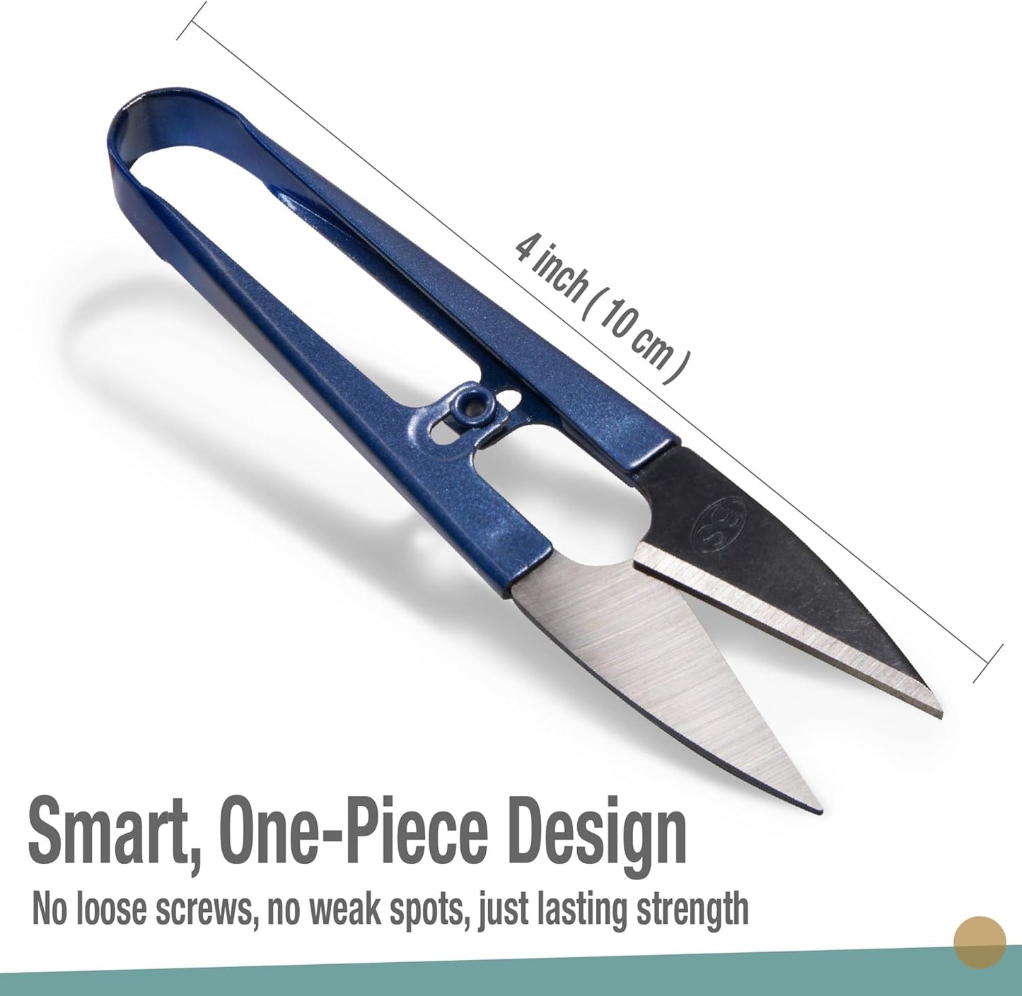 Beaditive Sewing Scissors (3-Piece Set) High-Carbon Steel Thread, Yarn, Embroidery Clippers | Handheld Snippers for Arts, Crafts, and DIY Projects | Multipurpose Use Navy Blue