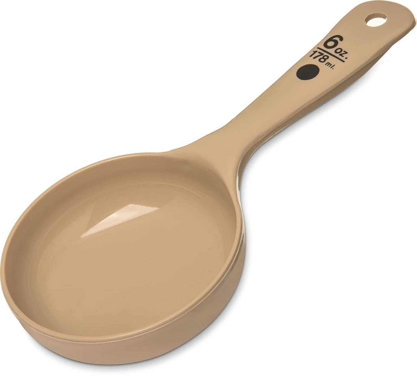 Carlisle FoodService Products Short Handle Portion Control Spoon 4 Ounces Beige