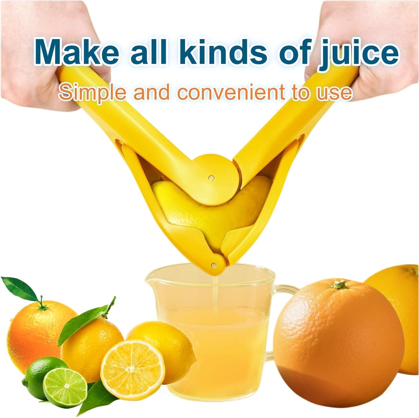 Lemon Squeezer, Effortless Manual Flat Lime Juicer Squeezer, Hand Citrus Press,Space-Saving Design for Saving Space Storage,handheld lemon sjuicer for Lime, Orange & Citrus Fruits