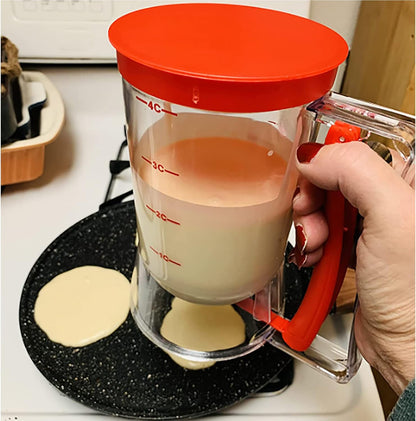 Batter Dispenser with Squeeze Handle For Cupcake, Waffle, Pastry, Pancake, Cookie, Cake, Batter Cream Separator Cup Measuring Baking Tool