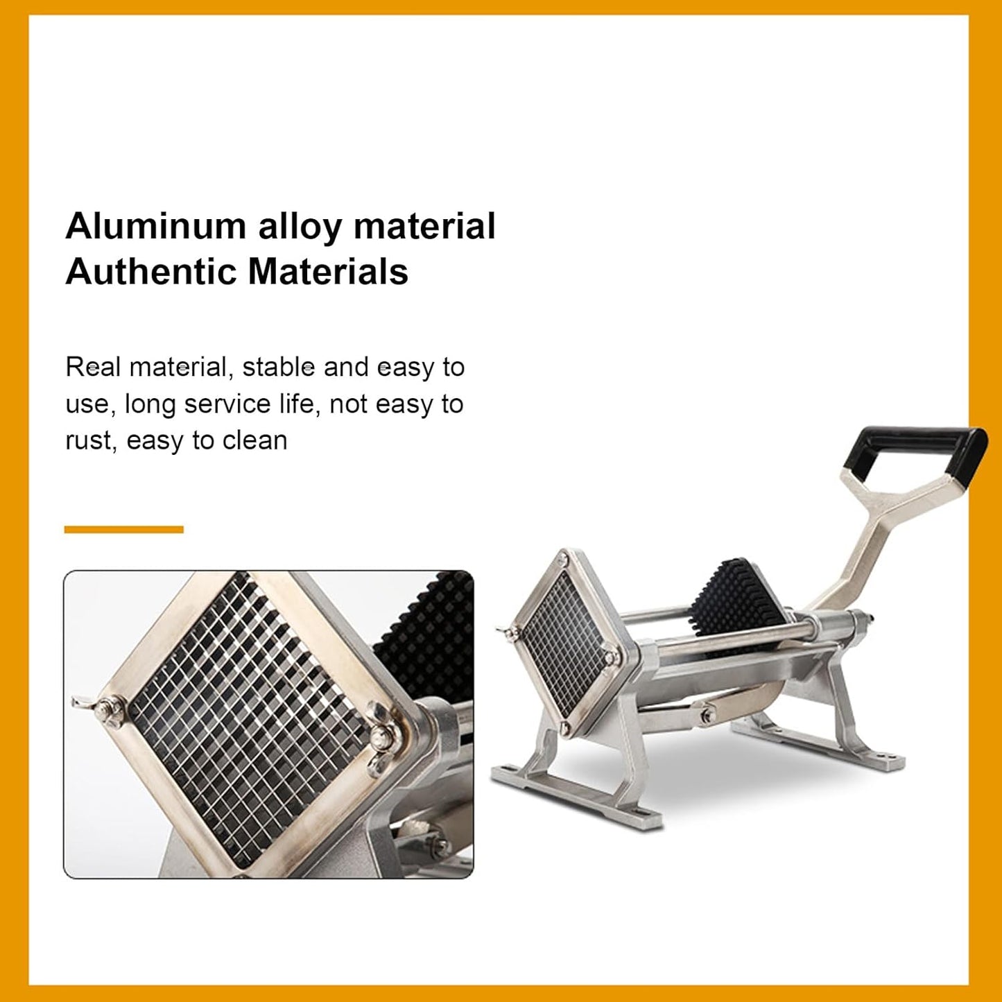 French Fry Cutter, Stainless Steel Replacement Blade Assembly and Pusher Block for Commercial French Fry Cutter, Vegetable Carrot and Potato, Easy to (9mm)