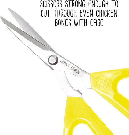 Joyce Chen Original Unlimited Kitchen Scissors All Purpose Kitchen Shears With Comfortable Handles, Red