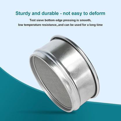 304 Stainless Steel Mesh Lab Sieve, 80 Mesh (0.2mm) Aperture Test Sieve, 4inch(10cm) Diameter Economy Standard Analysis Sample Test Sieves for Industrial Laboratory Homes - Colors B