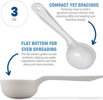 Carlisle FoodService Products 492104 Measure Miser Solid Measuring Spoon with Short Handle, 1 Ounce, Yellow