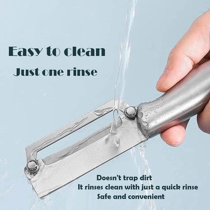 Multifunctional Vegetable Peeler,Zero Flex Peeler with Wooden Handle and Bottle Opener,Stainless Steel Kitchen Tool Suitable for All Kinds Of Vegetables and Fruits(2 PCS)