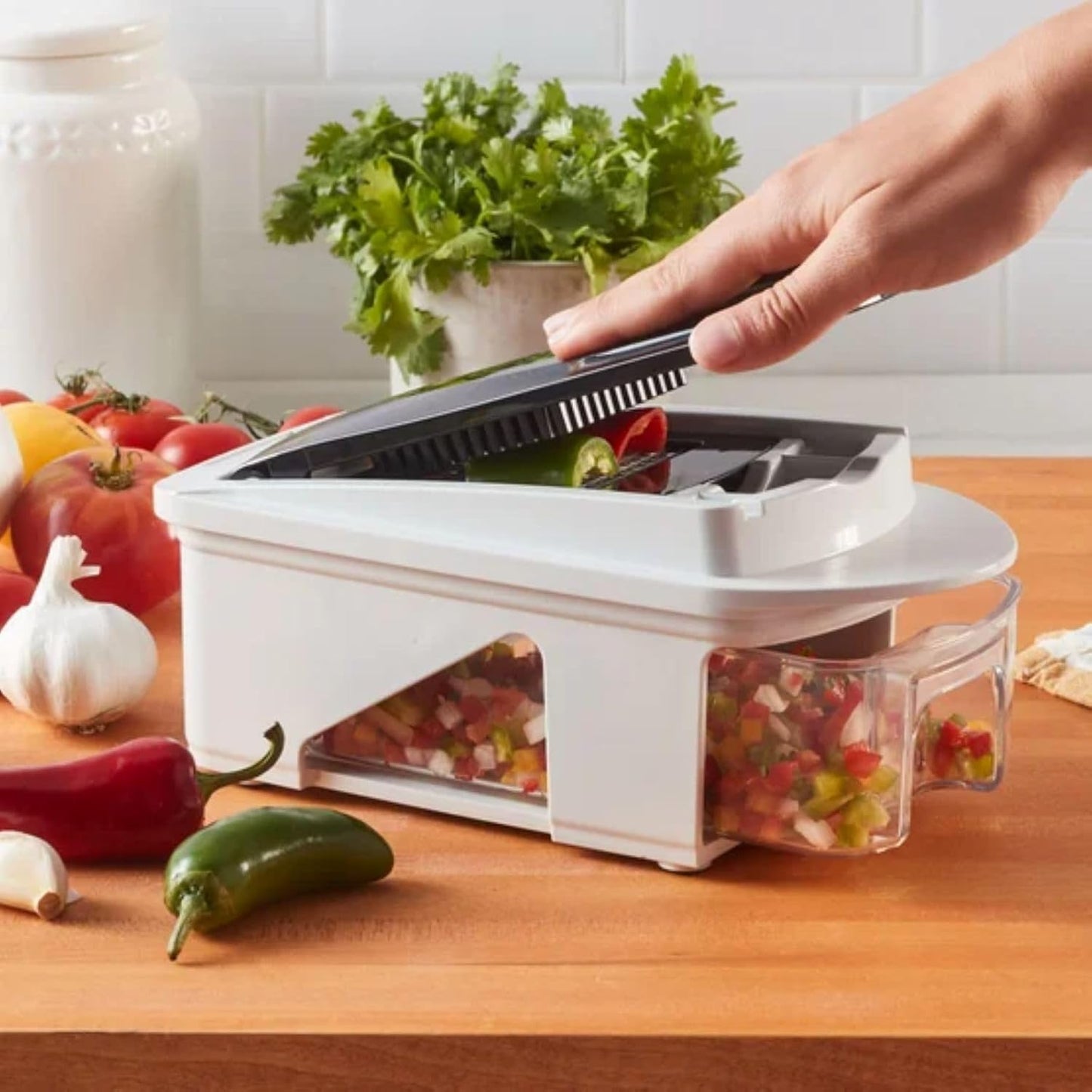 MlU 11-Piece Vegetable Chopper & Slicer Set with 5 Blades & Spiralizer