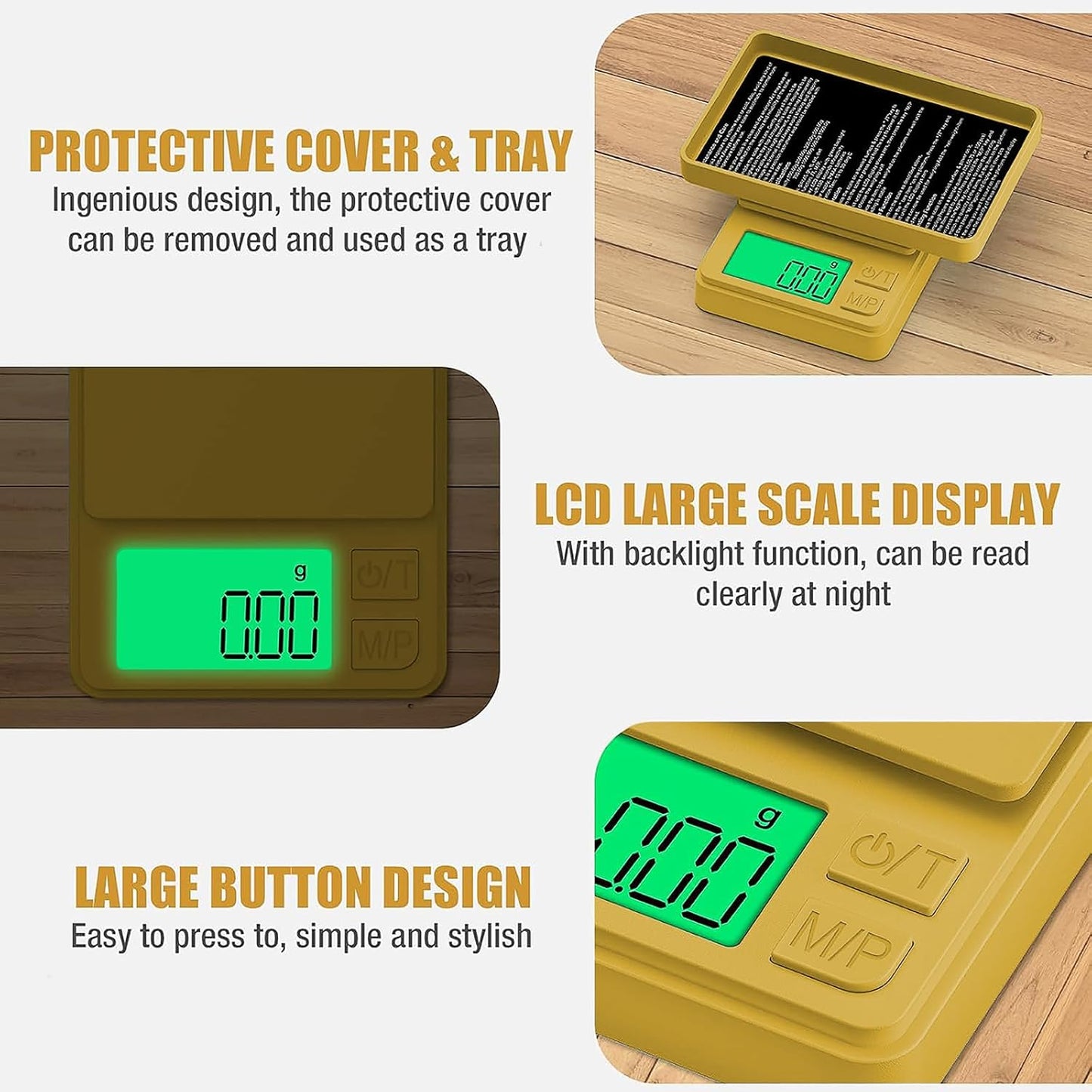 1000g/0.1g Pocket Gram Scale, Diyife High Precision Digital Kitchen Scale, LCD Display, 7 Units with Tare Function, Suit for Jewelry, Powder, Ounces, Blue