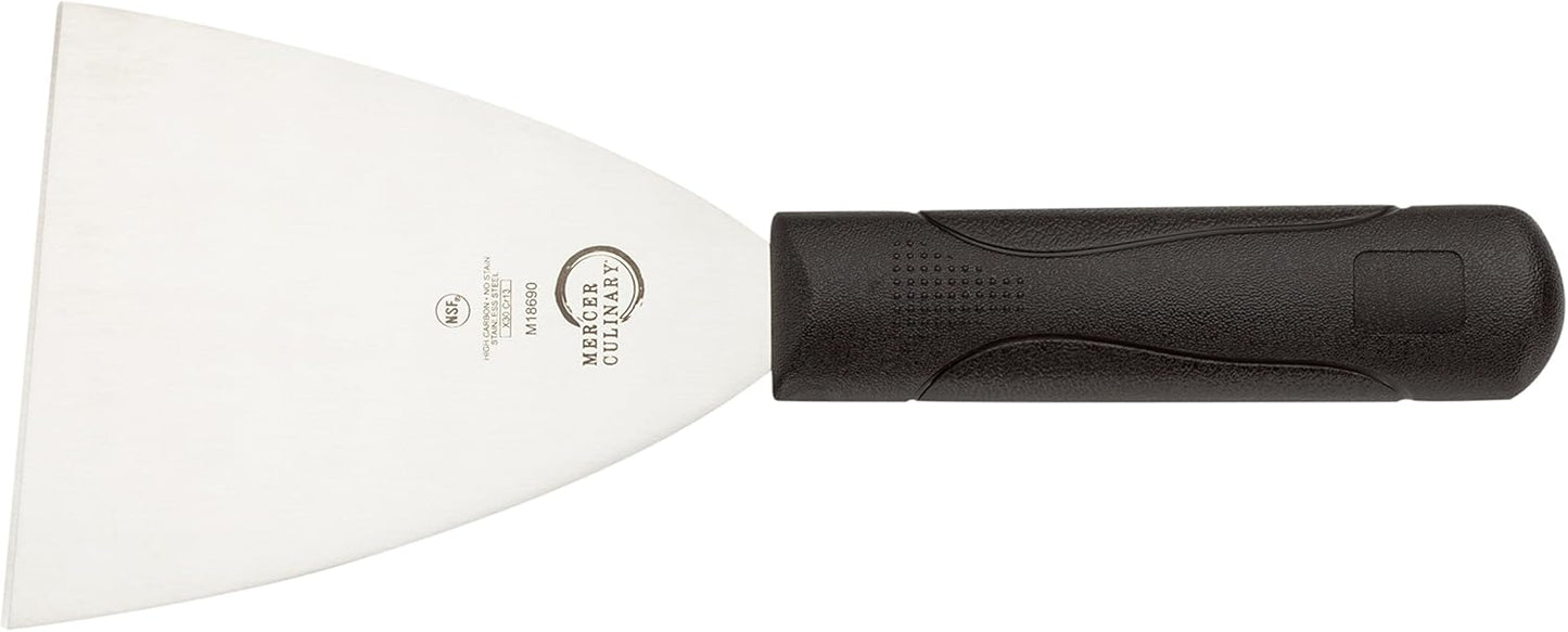 Mercer Culinary Millennia Bench Scraper, 5 7/8 Inch X 3 1/2 Inch Blade, Black Handle