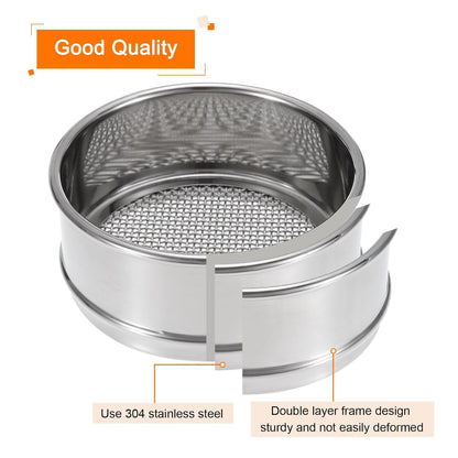 PATIKIL 150 Mesh Lab Sieve, 4" Diameter Test Sieve 304 Stainless Steel Wire Cloth (0.1mm) for Industrial Laboratory