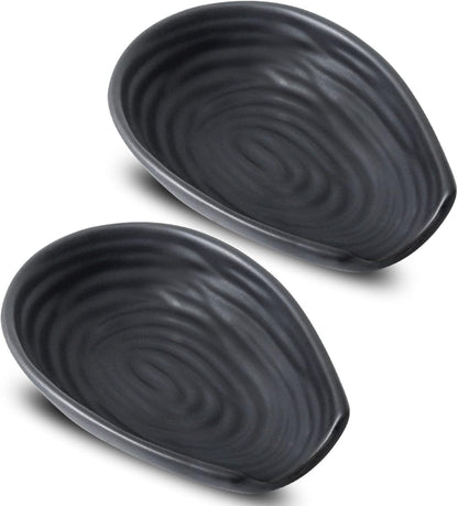 Hasense Spoon Rest for Stove Top - Blue Swirl Pattern Spoon Holder for Stove, Heat-Resistant Spoon Rest for Kitchen Counter, Ceramic Cooking Utensil Rest Ladle Holder for Spatula or Tong, 5.7 Inch
