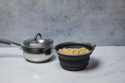 Better Houseware Silicone & Stainless Steel Collapsible Colander – 9.5" Diameter