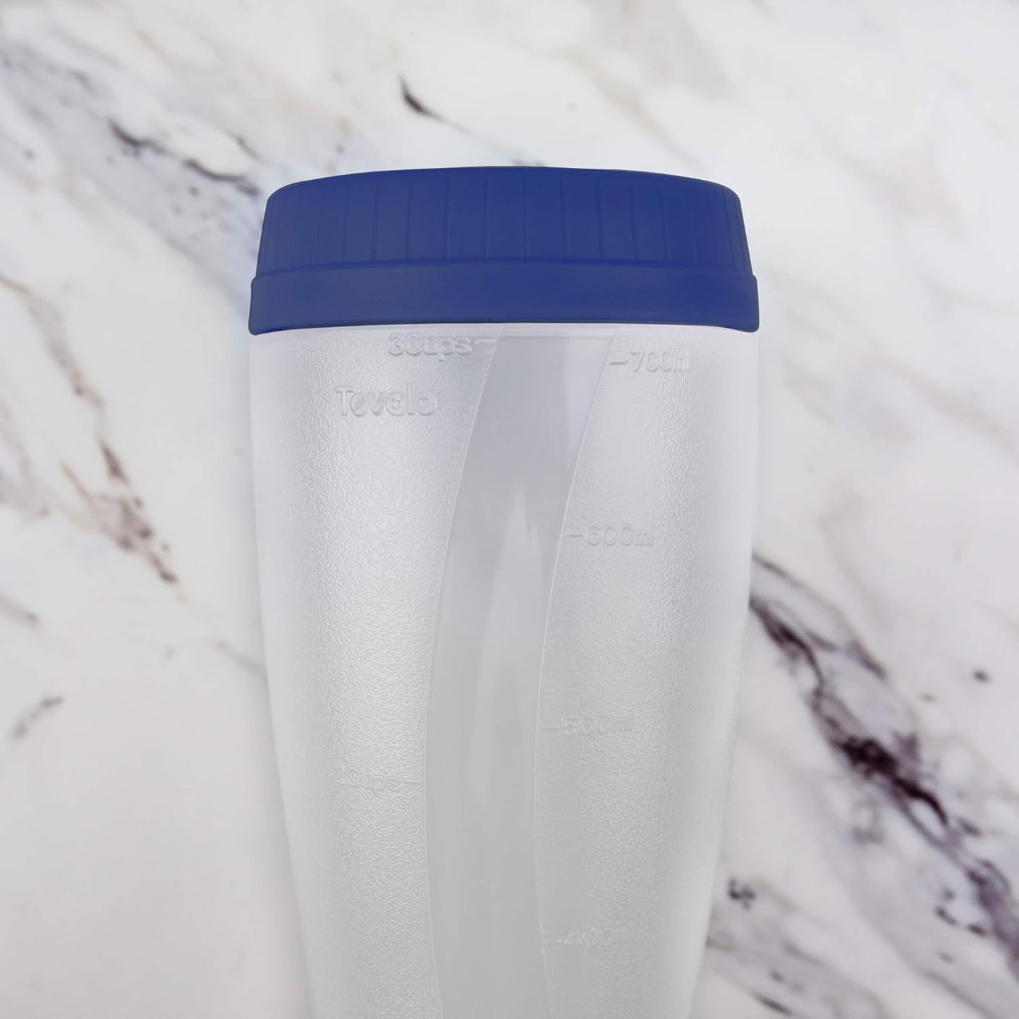 Tovolo Flow Pen 2.0 With Removable Cap 3-Cup Capacity Dispenser, Easy-Squeeze Batter Bottle With Mess-Free Valve for Pancake Art, Deep Indigo