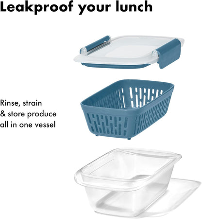 OXO Good Grips Prep and Go Silicone Squeeze Bottle 2 Pack - Ocean Blue