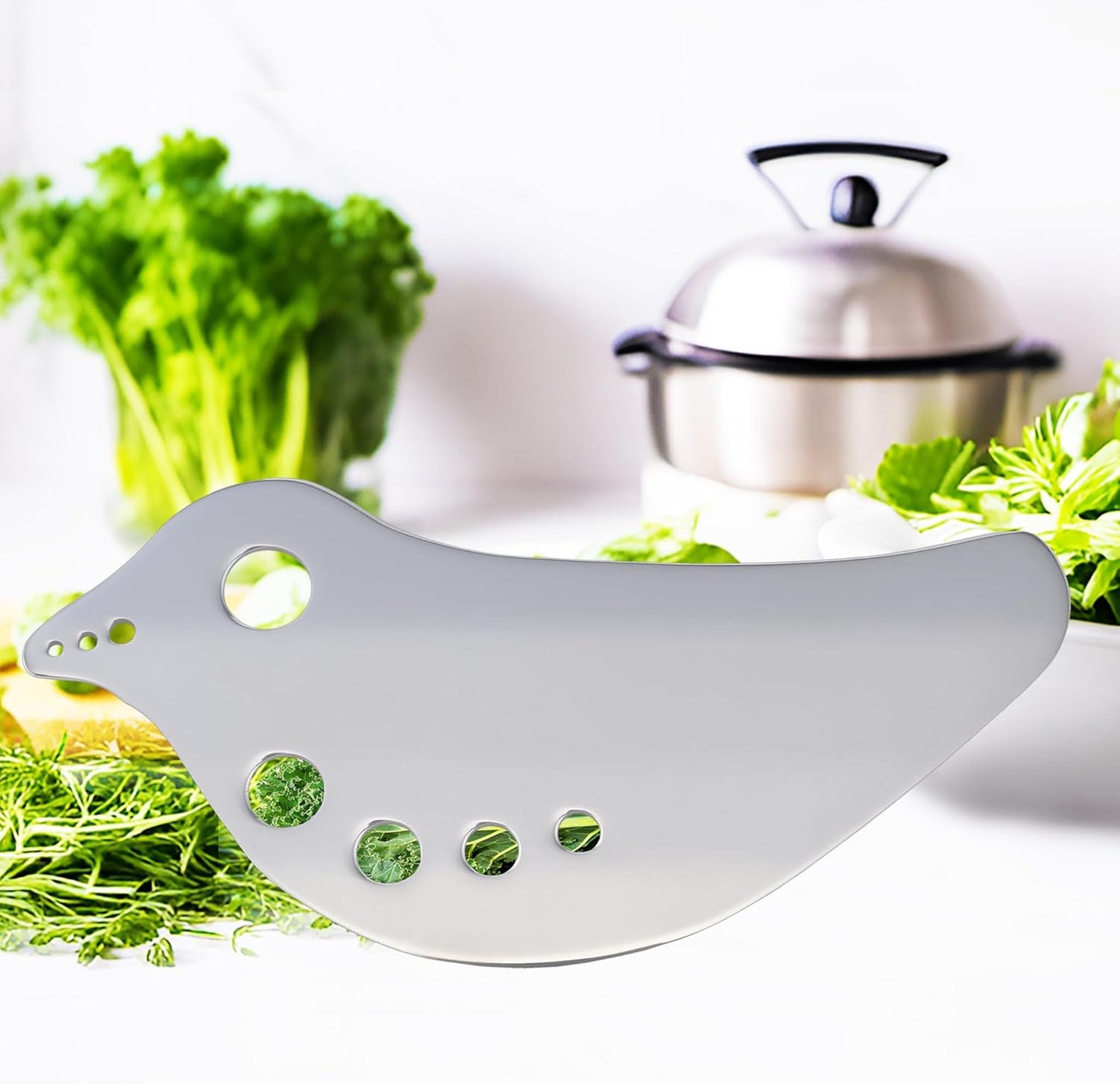 Herb Stripper Tool – Stainless Steel Kale Stripper Tool Stem & Leaf Remover with Handle for Chard and Collard Greens