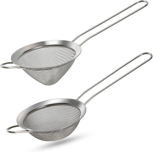 Luckyiren Premium 304 Stainless Steel Fine Mesh Strainer – Multi-Use Colander, Sieve, and Filter for Rice, Juice, Quinoa, Flour, Baking, Cooking, and Meal Prep – Durable, Easy-to-Clean Kitchen Tool
