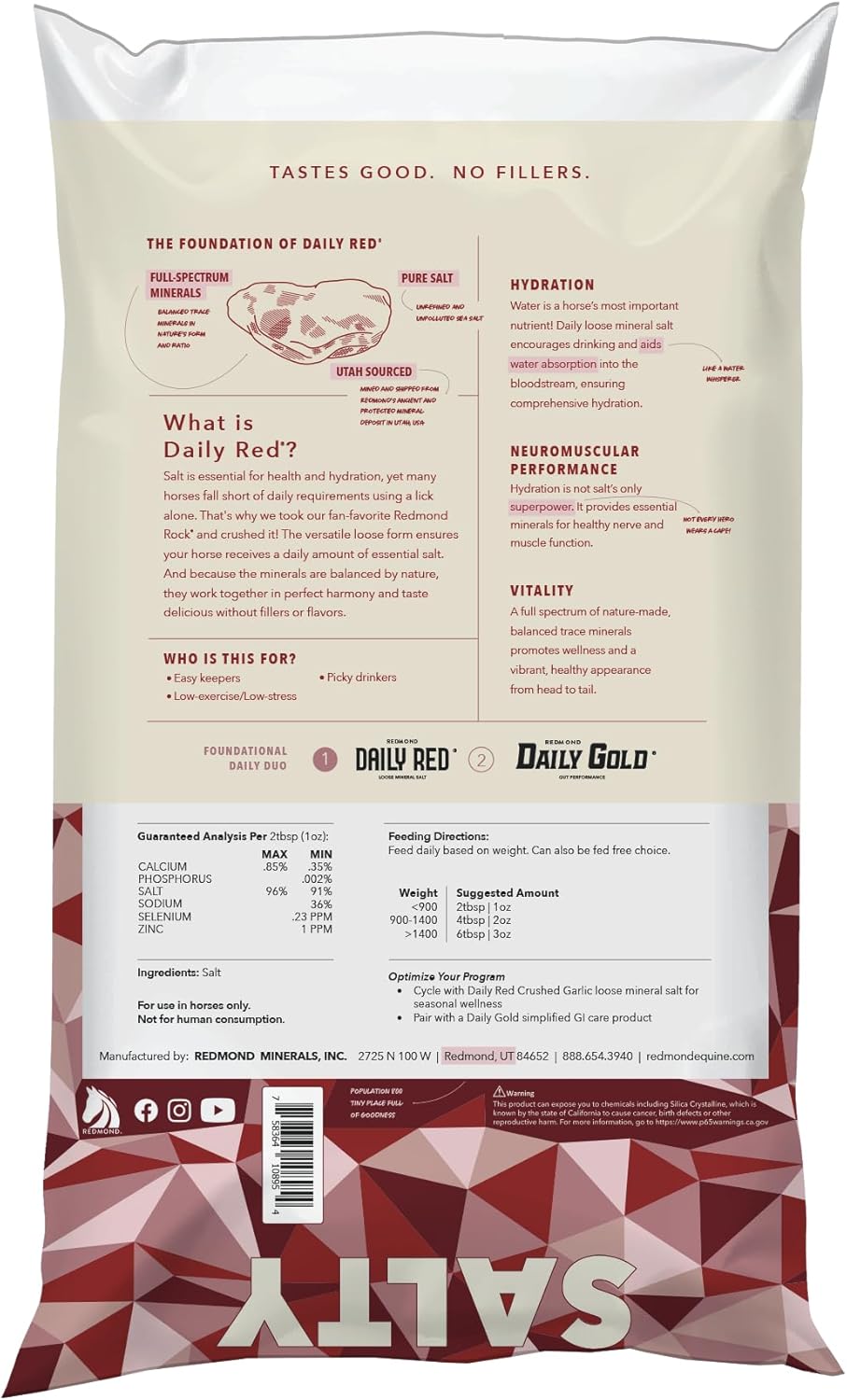 Redmond Daily Red Crushed Garlic | Horse Minerals & Vitamins Supplement | Garlic for Horses