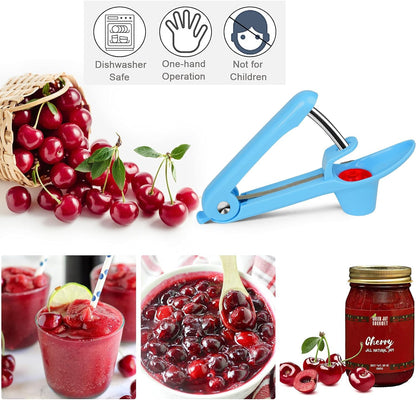 Cherry Pitter Tool Pit Remover, Multiple Cherry Seed Remover, 7 Holes Cherry Stoner Pitter Quick Release, Multiple Cherry Pit Remover Cherries Jam