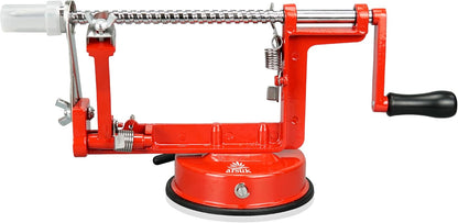 ARSUK Apple Peeler Corer Slicer with Suction Base – 3-in-1 Heavy Duty Cast Iron Hand Crank Machine for Potatoes & Pears – Stainless Steel Blades, Adjustable Arm, Quick Peeling & Spiral Slicing Tool