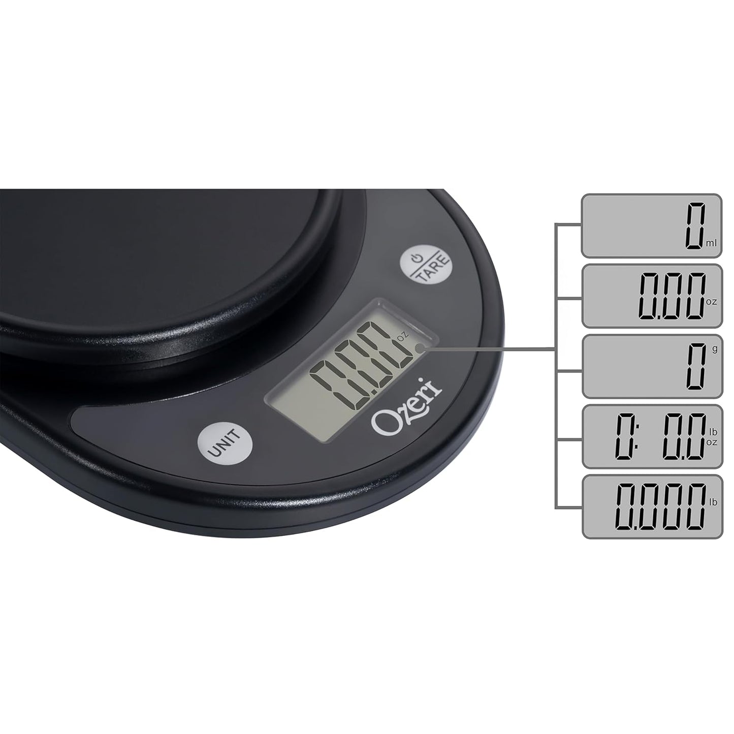 Ozeri® Pronto® Digital Multifunction Kitchen and Food Scale with Variable Graduation Technology®, Original