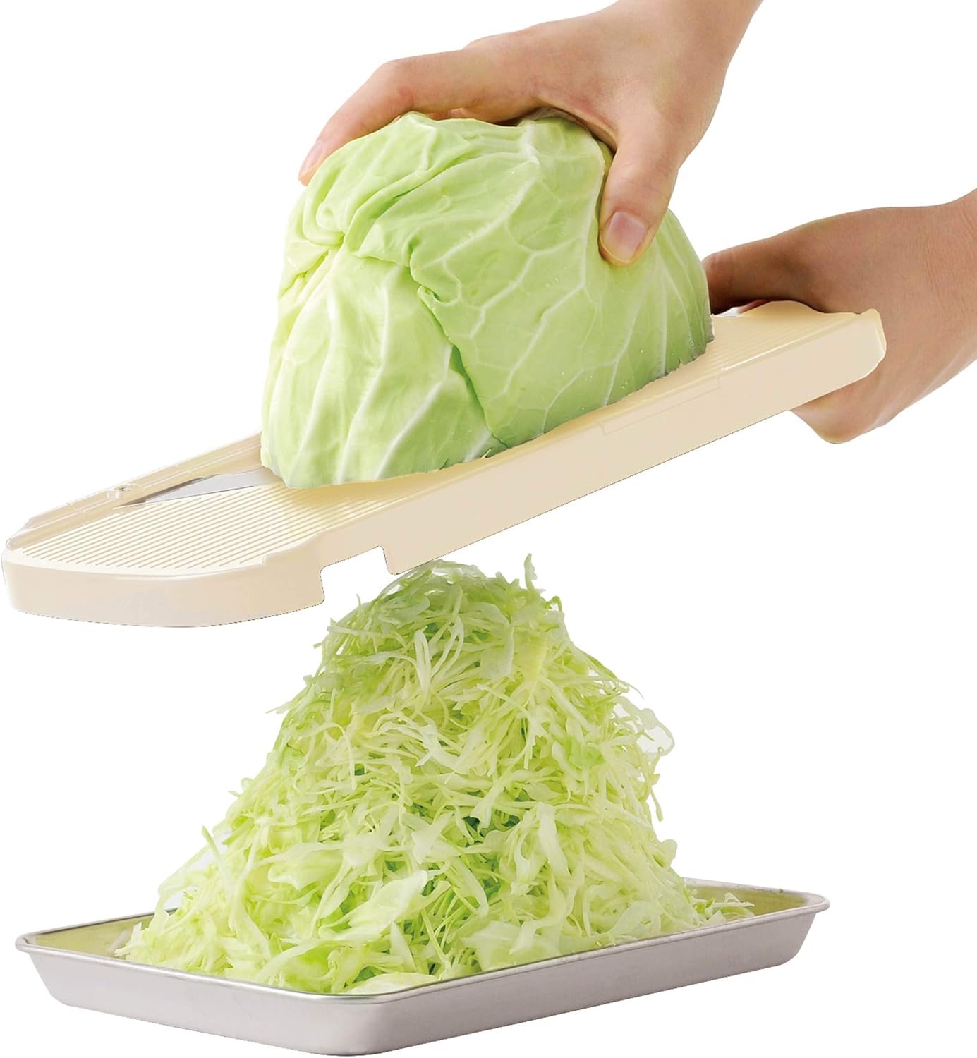 Arnest Handheld Mandoline Slicer for Kitchen, Wavy Blade Veggie Slicer - Comes with Safety Grip, Made in Japan