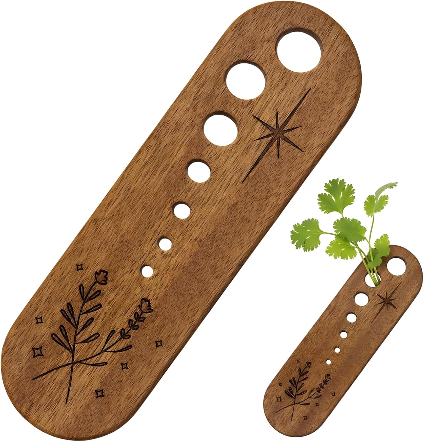 Herb Stripper, Pottery Herb Stripper Bowl for Kitchen Use, Herb Stripping Tool with Wooden Handle, Compact Size 4.6 x 16 cm for Easy Storage, Efficient Herb Processing Solution for User
