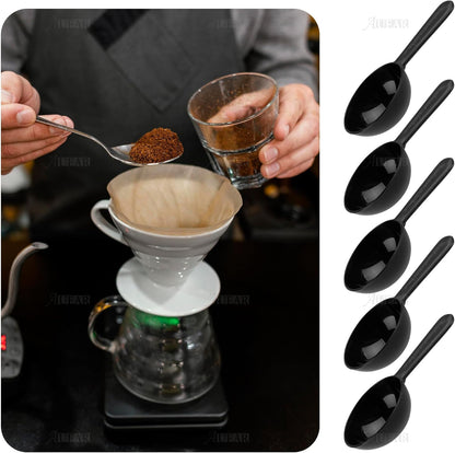 AUEAR, 5 Pack Tablespoon Coffee Scoop Plastic Measuring for Milk Powder Fruit Seed Spices