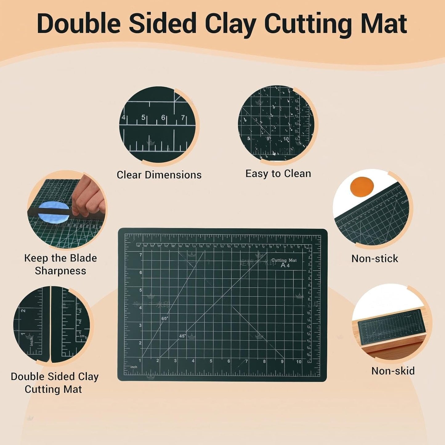 Basic Polymer Clay Tools, Clay Sculpting Tools Acrylic Roller Pin, Clear Rectangle Sheet Press Board, Double-Ended Pottery Carving Set for Beginner (15)