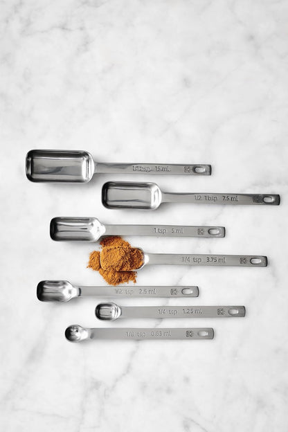 King Arthur Baking Company Odd-Sized Measuring Spoons, 18/8 Stainless Steel, 5-Piece Set, Precision Measures, For Baking And Cooking