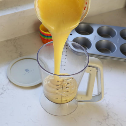 Premium Batter Dispenser for Pancakes, Cupcakes, Crepes, Waffles, Muffins, Griddle Breakfast Accessory, baking tool