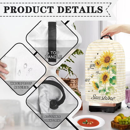 Coffee Pastry Blender Dust Cover with Drawstring Field Stand Mixer or Coffee Maker Cover Anti Fingerprint Polyester Appliance for Home Kitchen Decor