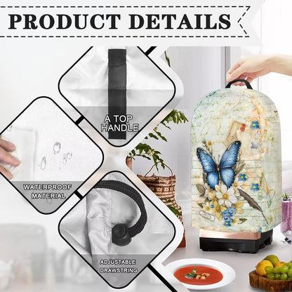 Coffee Pastry Blender Dust Cover with Drawstring Field Stand Mixer or Coffee Maker Cover Anti Fingerprint Polyester Appliance for Home Kitchen Decor