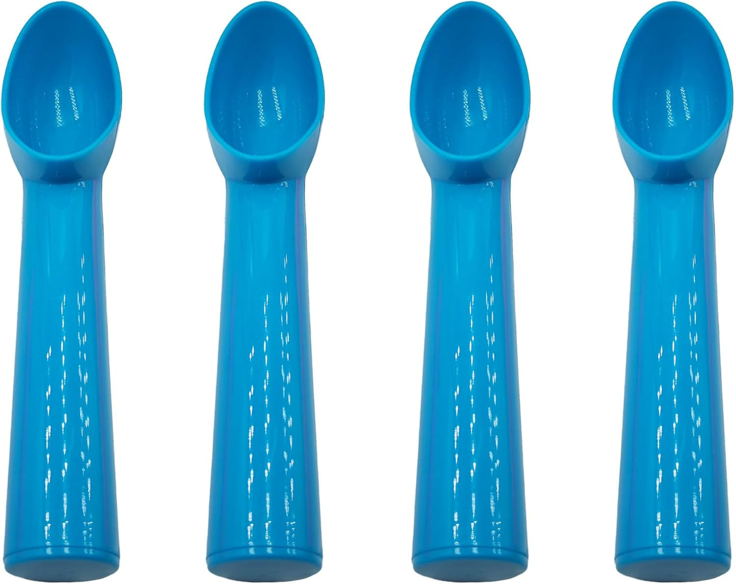 4pcs Plastic Ice Cream Scoop Nonstick Melon Baller Spoon for Ice Cream, Fruits, Yogurt, Sorbet, and Melon Balls(Orange)