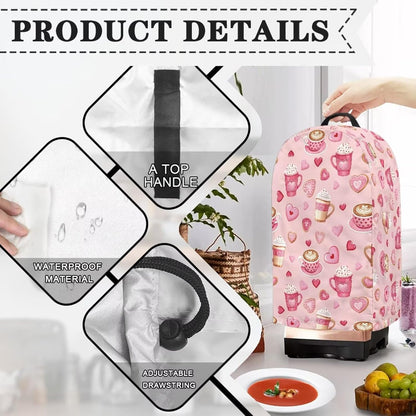 Coffee Pastry Blender Dust Cover with Drawstring Field Stand Mixer or Coffee Maker Cover Anti Fingerprint Polyester Appliance for Home Kitchen Decor