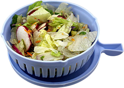 Dependable Industries inc. Essentials Quick Salad Maker Chopper Salad Cutter Bowl Swiftly Dice Fruits & Vegetables, BPA-Free Healthy Meals and Salads in Minutes Multi-functional (Yellow)