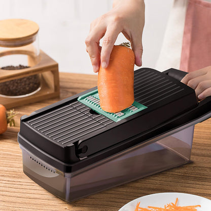 Vegetable Chopper, Food Shredder with Container, Mandoline Slicer, Cheese Grater, Veggie Dicer Slicer Cutter, Egg white separator,Includes Bonus hand protector& Kitchen Gadgets