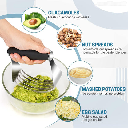 Dough Blender Heavy Duty Pastry Cutter Stainless Steel Butter Cutter Professional Baking Tool For Mixing Flour Butter