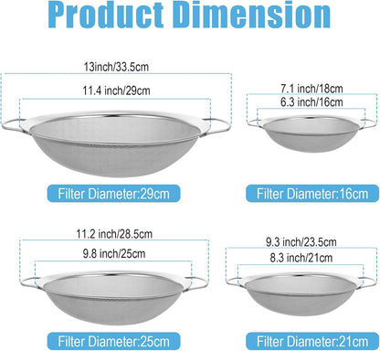 4pcs Paint Strainer Stainless Steel 60 Mesh Extra fine mesh Strainer strainers Fines meshs Large fine meshs strainers Fits 5 Gallon Paint Bucket Filter Tool Insert