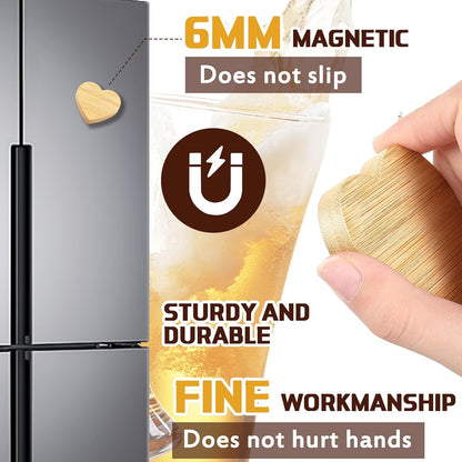 Vesici 100 Pcs Magnetic Bottle Opener 2.5in DIY Bamboo Round Shape Beer Openers Wooden Fridge Magnet Refrigerator Sticker Gift for Beer Lover Wedding Guest Kitchens Bars Parties