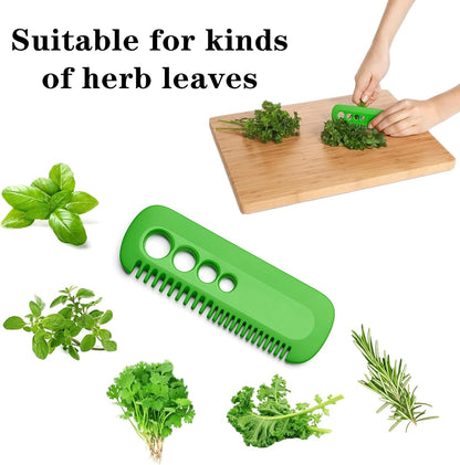 3 Pcs Herb Stripper Tool Professional Green Leaf Herb Cutter Comb for Kale, Chard, Collard Greens, Thyme, Kitchen Tools
