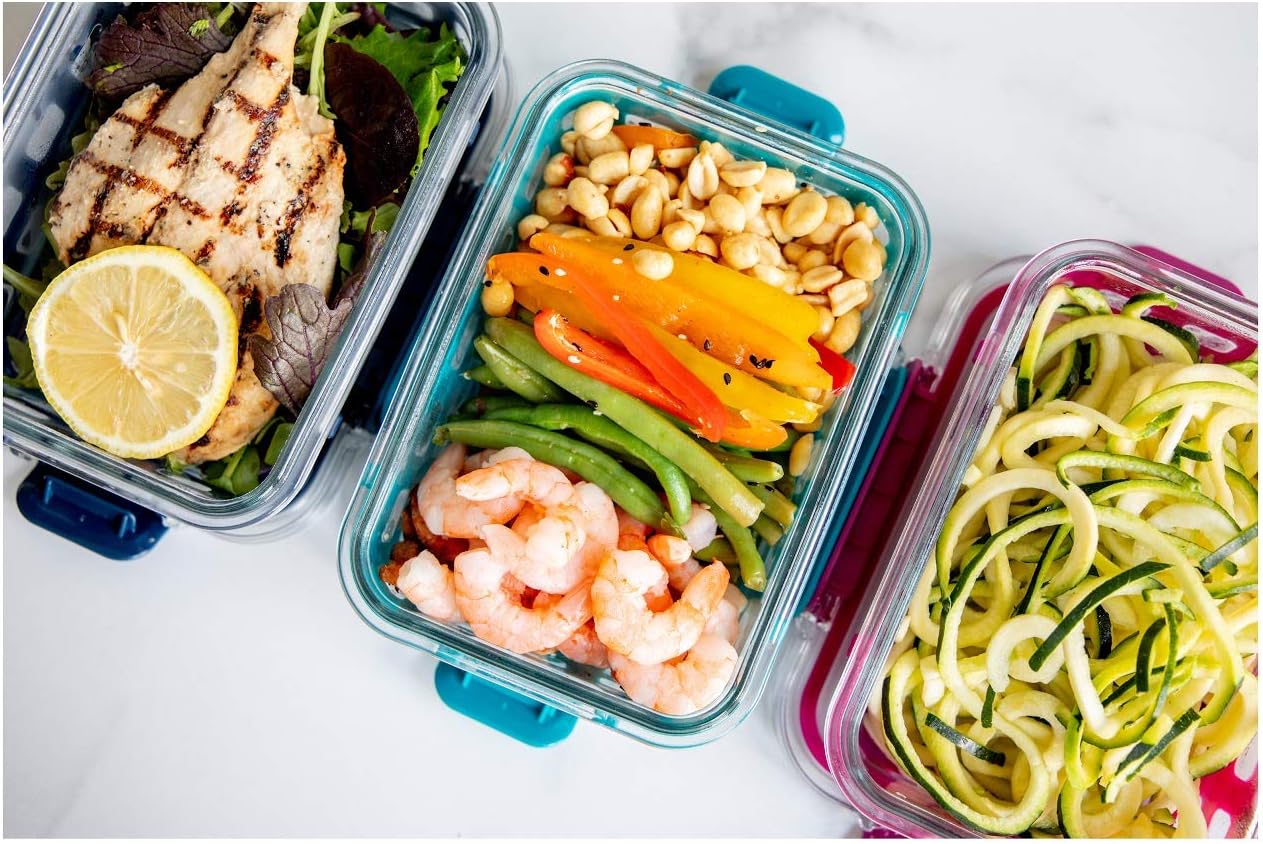 Ello DuraGlass Food Storage Glass Lunch Bowl - Meal Prep Container with Silicone Sleeve and Airtight Lid, 5 Cup, Yucca