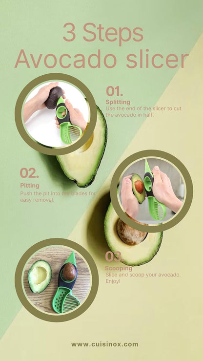 Cuisinox 3-In-1 Avocado Slicer Peeler Tool, 7.5" x 3"