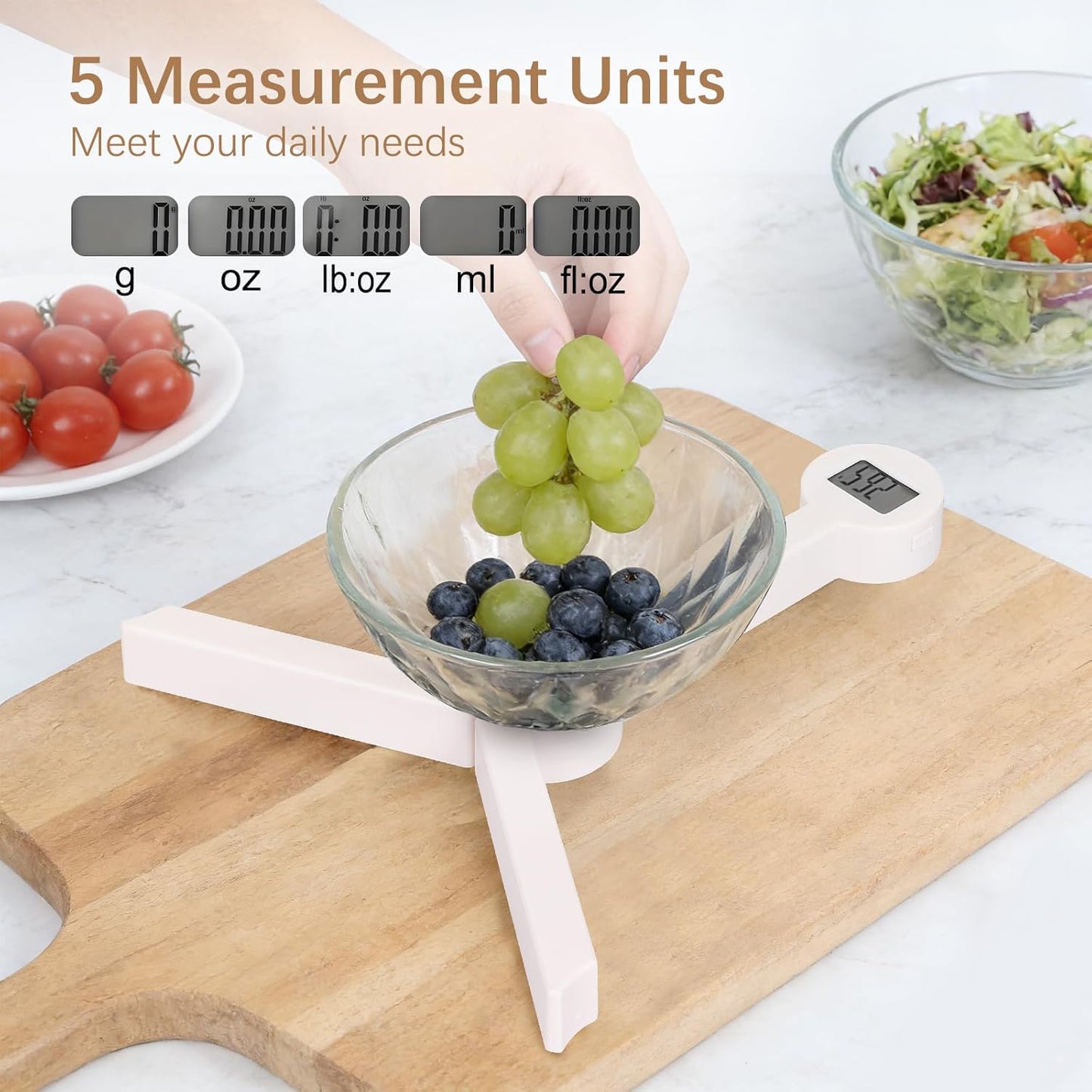 Folding Food Scale, Digital Kitchen Scale, Portable Food Scale Travel Scale for Food, Collapsible Mini Pocket Scale Grams and Ounces, Ideal for Diet Calorie Control Compact Kitchen (Black)