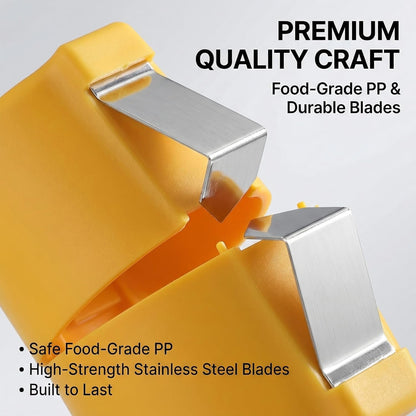 Premium PP Egg Shell Opener & Egg Cracker, Multifunctional Egg Peeler & Egg Opener Tool for Raw Eggs, Quick Clean Crack Egg Opener for Home Kitchen Gadgets (Yellow)
