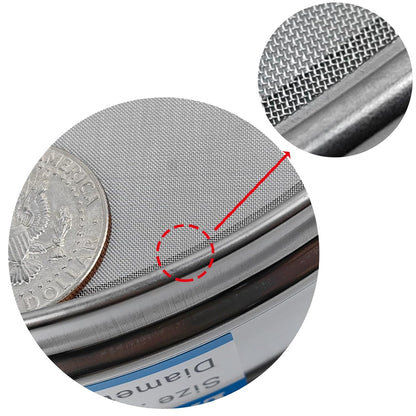 50 Mesh Lab Sieves 8" Diameter 304 Stainless Steel Wire Cloth Test Sieve for Industrial Laboratory Home